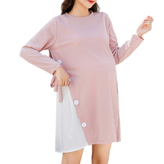 Bixock Maternity Dress,Women Casual Dress,Pregnant Women's Summer Clothing Patchwork Loose Oversized Dress Pregnant Women's Dress