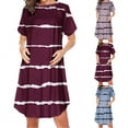 thumbnail image 1 of Bixock Maternity Dress,Women Casual Dress,Side Zippered Breastfeeding Maternity Print Short-sleeved Round Neck Dress for Pregnant Women Casual Pajamas, 1 of 3