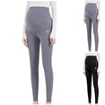 thumbnail image 1 of Bixock Maternity Pants,Womens Over The Belly Pants,Pregnant Women Wear Oversized High Waisted Support Pants The Outside While Pregnant Women Wear Leggings, 1 of 4
