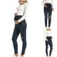 thumbnail image 1 of Bixock Maternity Pants,Womens Over The Belly Pants, Woman Fashion Solid Color Elastic Waist Pockets Full Length Pants Jeans, 1 of 5
