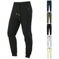 thumbnail image 1 of Bixock Men Cargo Jogger Sweatpants,Wide Leg Pant,Men Casual Pants Casual Sport Zipper Pocket Jogger Ankle Solid Color Elastic Waist Long Pants, 1 of 3