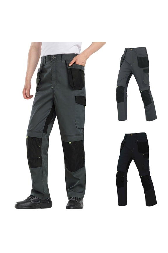 Men Cargo Work Sweatpant,Wide Led Pants,Men Casual Pants Color Work Overalls Multi Pocket Detachable Tool Pouch Construction Long Pants