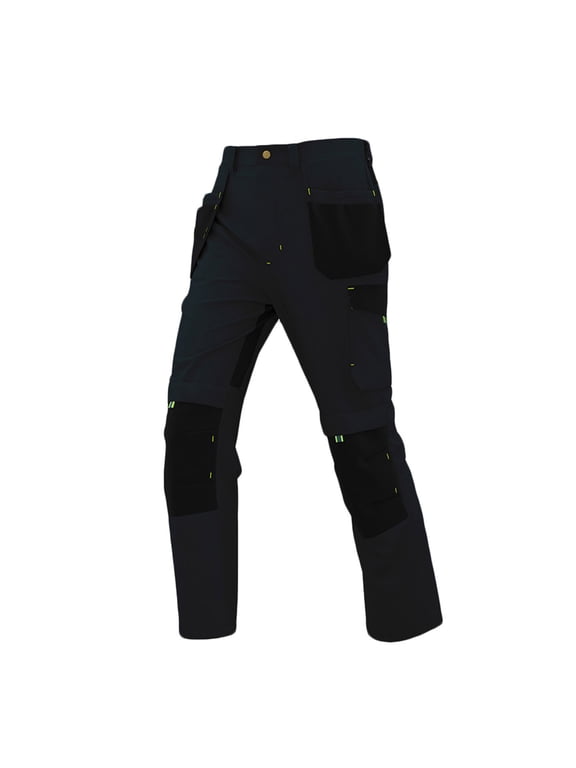 Men Cargo Work Sweatpant,Wide Led Pants,Men Casual Pants Color Work Overalls Multi Pocket Detachable Tool Pouch Construction Long Pants