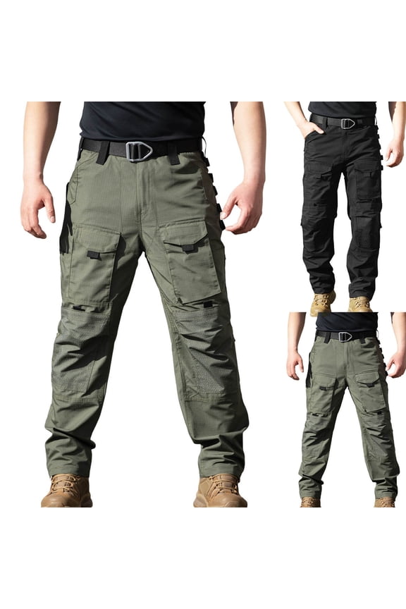 Men Cargo Work Sweatpant,Wide Led Pants,Men for Pants Work Cargo Multi Pocket Waterproof Hiking Outdoor Long Pants