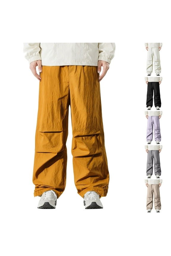 Men Cargo Work Sweatpant,Wide Led Pants,Men's Pants Outdoor Sun Protection Water Solid Color Elastic Waist Drawstring Long Pants