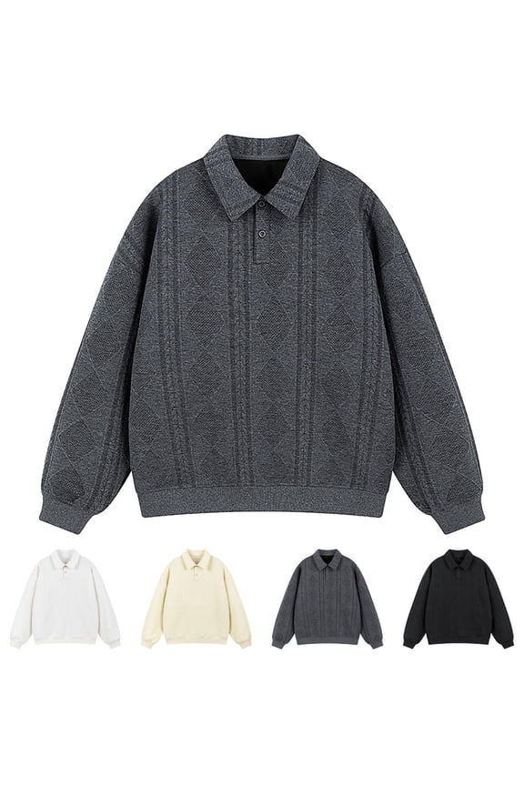 Men Fall and Winter Stand Collar Tops,Long Sleeved Shirts Tops for Men,Men Casual Blouse Solid Color Long Sleeve Turn Down Collar Button Down Woven Pullover Shirt for Men Tops