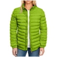 thumbnail image 1 of Bixock Packable Puffer Jackets for Women Zip Up Stand Collar Light Down Jacket Casual Coats Warm Windproof with Pockets Fall Winter Outerwear, 1 of 4