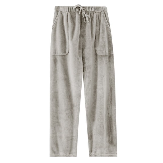 Bixock Pajamas Pants for Men Sleep Pants Flannel Long Pants Elastic Drawstring Waist With Pockets Soft Breathable Sleepwear Warm Loose Bottoms Loungewear Mens Clothings
