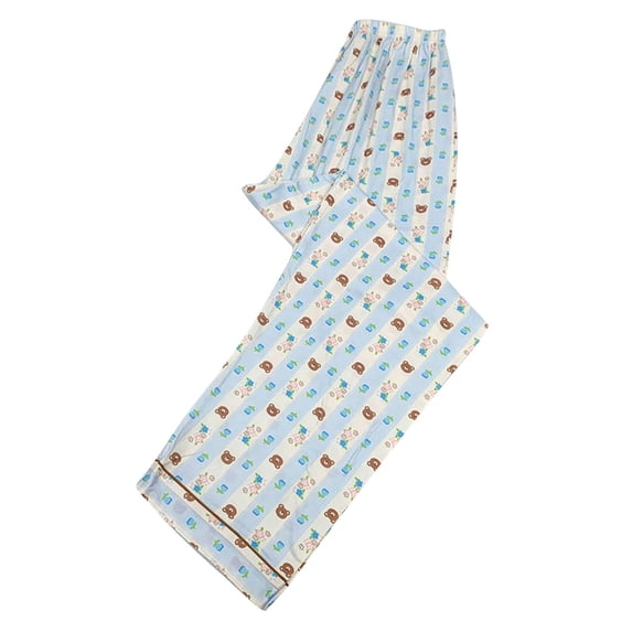 Bixock Pajamas Pants for Women Loungewear Pants Sleep Pant Graphic Print Full Length Wide Leg Elastic Waist Loose Stretch Breathable Casual Indoor Bottom Women Clothings