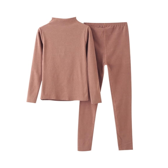 Bixock Pajamas Two Piece Set for Women,Women Plus Szie Pajamas,Pajamas for Women Casual Solid Color Warm Double Sided Loose Crew Neck Long Sleeve Soft Cozy Winter Sleepwear Pajamas Set