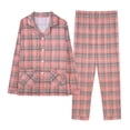 thumbnail image 1 of Bixock Women Pajama Sets Print Turn Down Collar Button Pjs Long Sleeve Cardigan Top Long Pants Loose Loungewear Sleepwear Outfit, 1 of 3