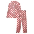 thumbnail image 1 of Bixock Women Pajama Sets Print Turn Down Collar Button Pjs Long Sleeve Cardigan Top Long Pants Loose Loungewear Sleepwear Outfit, 1 of 4