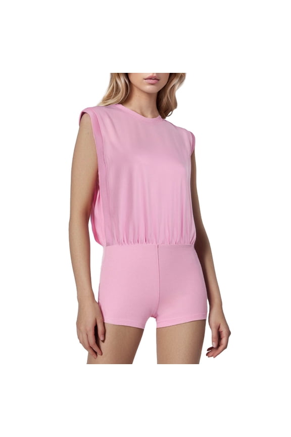 Plus Size Pants for Women,Jumpsuit for Women,Pants for Women Romper Shorts Solid Color Short Sleeve Fashion Casual Daily Leisure Short Pants