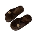 thumbnail image 1 of Bixock Slippers for Womens Indoor House Cotton Shoes Metal Open Toe Slide Fleece Lined For Fall Winter Warm Non-Sliped Women Shoes, 1 of 8
