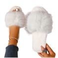 thumbnail image 1 of Bixock Slippers for Womens Indoor House Cotton Shoes Multi Size Fluzzy Fleece Lined Slide Warm Comfortable Non-Sliped Women Shoes, 1 of 9