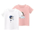 thumbnail image 1 of Bixock Summer Casual Tops for Toddler,Short Sleeve Shirt for Boys and Girls,Shirts for Kids Boys and Girls Short Sleeve Crew Neck Heart Print 2PC Set Casual Summer Tops, 1 of 2