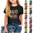 thumbnail image 1 of Bixock Toddler Boys Girls Short Sleeve Shirts Toddler Clothes 100 Days Of School Print T Shirt Crew Neck Tops 2Y-14Y, 1 of 4