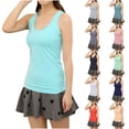 thumbnail image 1 of Bixock Tank Tops for Womens Sleeveless Blouse Cotton Crew Neck I Shape Slim Casual Shirt Inner Layering Top Beach Vacation Summer Clothes, 1 of 6