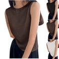 thumbnail image 1 of Bixock Women's Summer Tank Tops Casual Sleeveless Shirts Blouse for Women Solid Color Cami Tank Top Loose Casual Fashion Daily Wear Soft Shirts, 1 of 6