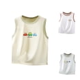 thumbnail image 1 of Bixock Toddler Boys Girls Tank Tops Kids Crew Neck Graphic Tee Sleeveless Shirts Loungewear Tops for Boys Summer Clothes 1-7 Years, 1 of 6