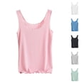 thumbnail image 1 of Bixock Summer Tops for Women,Plus Size Tank Tops for Women,Blouse for Women Solid Color Round Neck Ruffle Sleeveless Slim Casual Lightweight Soft Shirts, 1 of 5