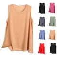 thumbnail image 1 of Bixock Tank Tops for Womens Sleeveless Blouse Solid Color Casual Shirt Crew Neck Loose Fashion Daily Summer Basic Outer Wear Top Beach Vacation Summer Clothes, 1 of 3