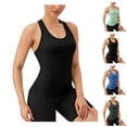 thumbnail image 1 of Bixock Tank Tops for Womens Sleeveless Blouse Solid Color Fitness Crew Neck Slim Elastic Breathable Casual Shirt Top Beach Vacation Summer Clothes, 1 of 6