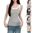 thumbnail image 1 of Bixock Summer Women Tops,Tank Tops for Women,Blouse for Women Stripe Print Sleeveless Base Layer Outer Wear Casual Loose Lightweight Soft Shirts, 1 of 6