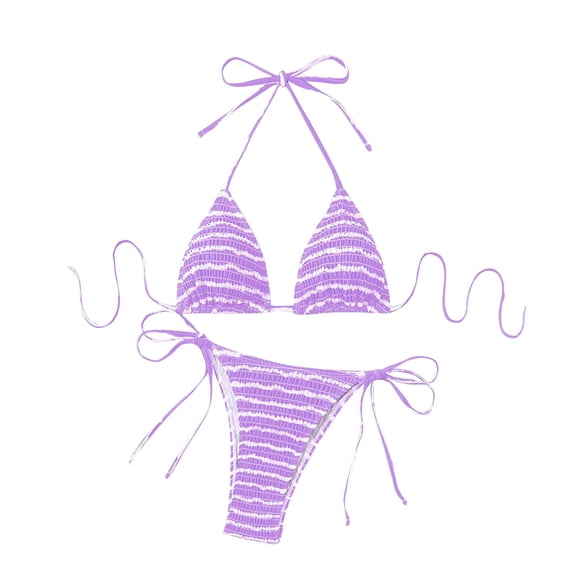 Bixock Swimsuit for Women,Bikinis Sets for Women,Women's Swimsuit 2 Piece High Waist Bikini with Ties Side 2 Piece Set