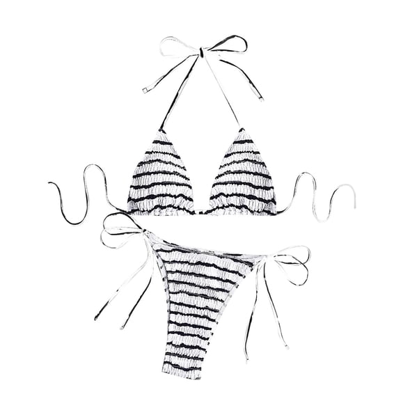 Bixock Swimsuit for Women,Bikinis Sets for Women,Women's Swimsuit 2 Piece High Waist Bikini with Ties Side 2 Piece Set