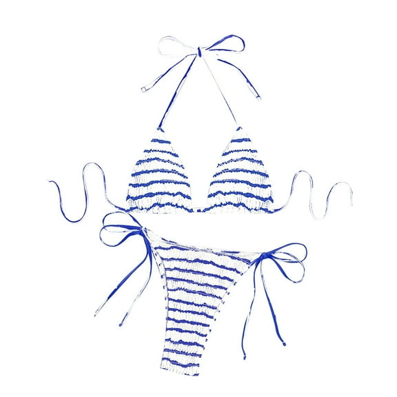 Bixock Swimsuit for Women,Bikinis Sets for Women,Women's Swimsuit 2 Piece High Waist Bikini with Ties Side 2 Piece Set