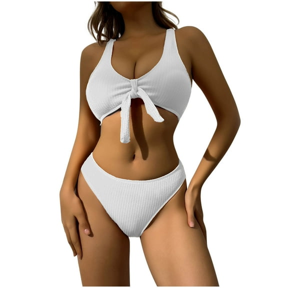 Bixock Swimsuit for Women,Bikinis Sets for Women,Women's Swimsuit Solid Color Bikini 2 Piece Set with Padded Bra No Underwire Swimsuit