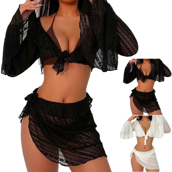 Bixock Tankini Swimsuits for Women,Plus Size Swimsuits for Women,Swimsuits for Women Mesh Bikini Swimsuit Piece Set Solid Color Stylish Beach Bathing Suit Swimsuits