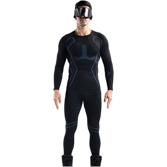 Bixock Thermal Undershirts for Men Long Sleeve Tops Crew Neck Long Sleeve Thermal Top Breathable Wicking Quickly Dry Elastic Base Layer Homewear Mens Clothings