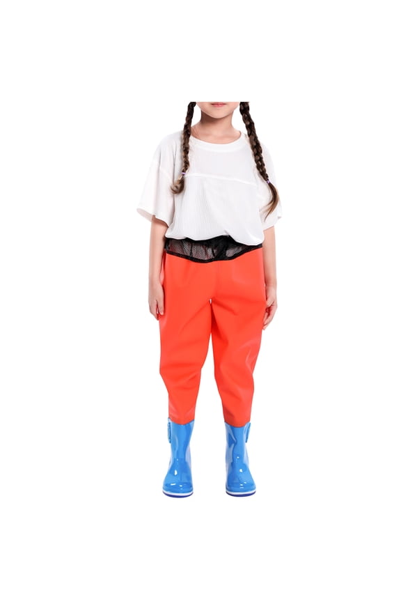 Toddler Boys Girls Jogger Sweatpants,Pants for Kids Boys and Girls PVC Water Wader Waterproof Rain Pants