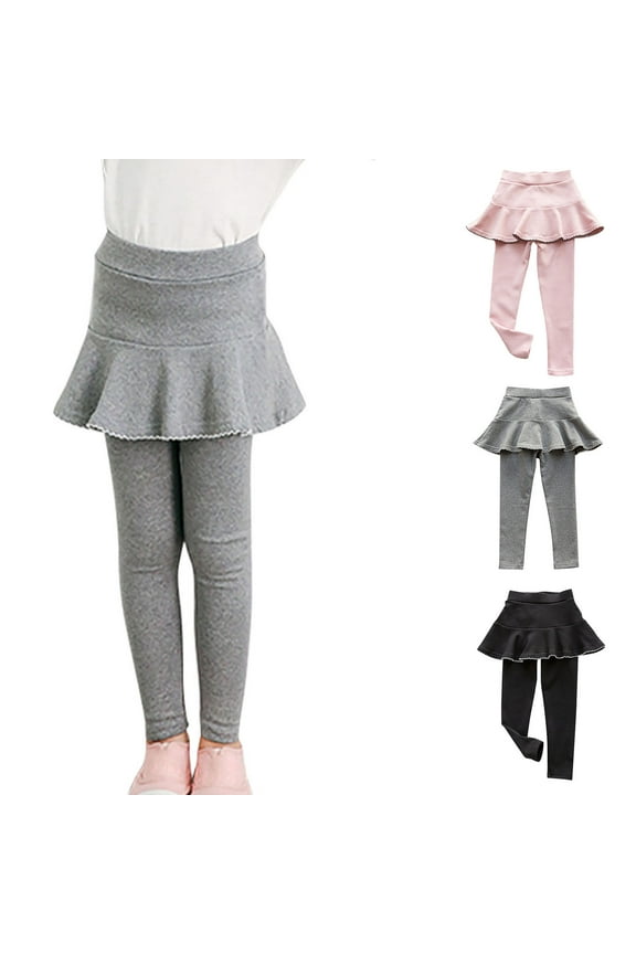 Toddler Boys Girls Jogger Sweatpants,Pants for Kids Girls Tiered Ruffle Skirt Leggings Solid Color Stretch Play Dress Pants