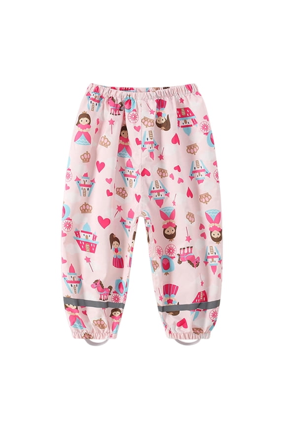 Toddler Boys Girls Jogger Sweatpants,Pants for Kids Waterproof Rain Pants Elastic Waist Lightweight Outdoor Play Rain Gear Pants