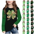 thumbnail image 1 of Bixock Toddler Boys Girls Shirts Kids Crew Neck Graphic Tee Long Sleeve T Shirts Workout Breathable Cute Casual Tops Summer Clothes 3-14Years, 1 of 7