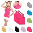 thumbnail image 1 of Bixock Toddler Boys and Girls Summer Tops,Cotton Short Sleeve T-Shirts,Kids 5 Pack Solid Color Y Back Tank Tops for Boys and Girls Crew Neck Sleeveless Casual Tops, 1 of 6