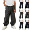 thumbnail image 1 of Bixock Toddler Boys Sweatpants High Waist Straight Leg Pants Kids Soild Color Loose Casual Joggers Pants Soft Comfortable Workout Outdoor Daily Wear Boys Clothings Size 9-10Years, 1 of 6