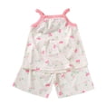 thumbnail image 1 of Bixock Toddler Clothings Boys Girls Loungewear Set Kids Tank Top Sleepwear Kids Sleepwear Set Sleeveless Tank Thin Light Loose Indoor Outfits for Young Girls, 1 of 3