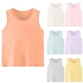 thumbnail image 1 of Bixock Toddler Girl Tank Tops,Workout Shirts,Kids Solid Color Crew Neck Tank Tops for Big Kids Lightweight Breathable Casual Layering Summer Tops, 1 of 6