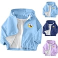 thumbnail image 1 of Bixock Toddler Girls Hooded Jackets Girls Light Jackets Kids Zip Coat Outerwear Multi Graphic Print Long Sleeve Hooded Casual Outdoor Jacket for Kids 1-11Years, 1 of 7