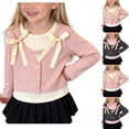 thumbnail image 1 of Bixock Toddler Girls Long Sleeve Shirts,Kids Crewneck Pullover Tops Solid Color Fake 2 Piece T Shirt Girls Basic Layering Top for Warm Season School Daily Out Girls Clothings, 1 of 7