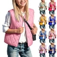 thumbnail image 1 of Bixock Toddler Girls Puffer Vests Girls Zip Up Jackets Kids Fleece Vests Waistcoat Outerwear Sleeveless Crew Neck Padded Thermal Daily Jacket for Kids 2-14Years, 1 of 7