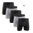 thumbnail image 1 of Bixock Underwear for Men,Big and Tall Men's Underwear Cotton Pius Size Long Leg Boxer Briefs Solid Color Breathable Soft 5-Pack Briefs, 1 of 4