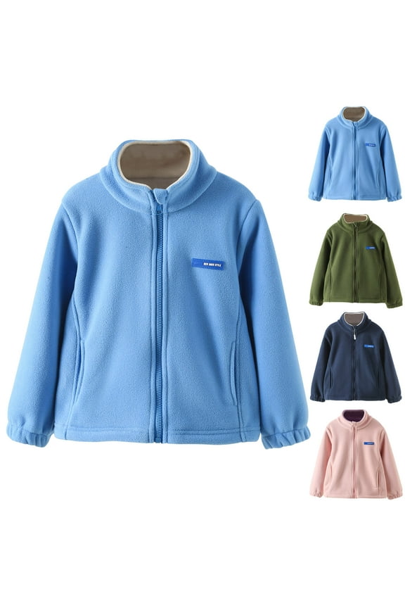Winter Jackets for Kids,Fleece Jacket Boys and Girls,Children's Winter Solid Color Casual Sports Warm and Thick Down Jackets Top For Kids