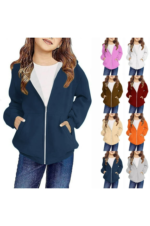 Winter Jackets for Kids,Fleece Jacket Boys and Girls,Children's Winter Solid Color Casual Sports Warm and Thick Down Jackets Top For Kids