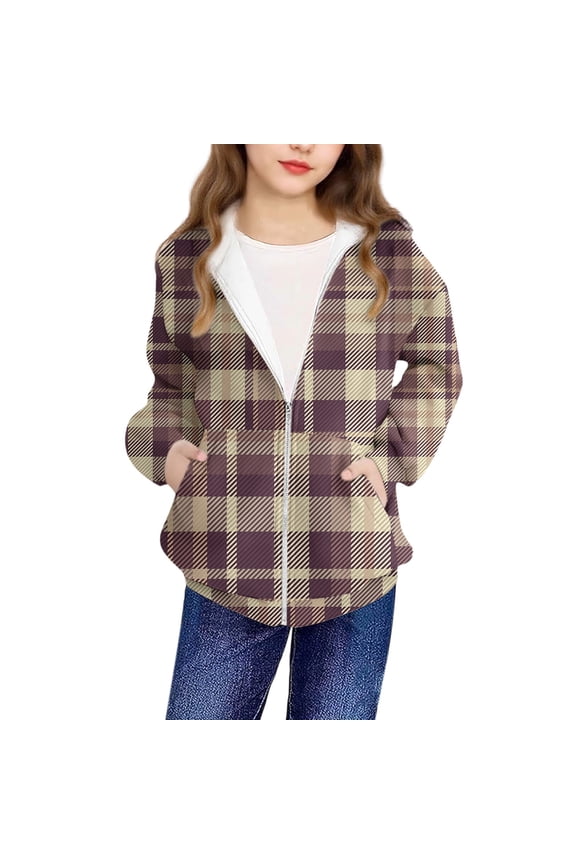 Winter Jackets for Kids,Fleece Jacket Boys and Girls,Children's Winter Solid Color Casual Sports Warm and Thick Hooded Jackett Top For Kids