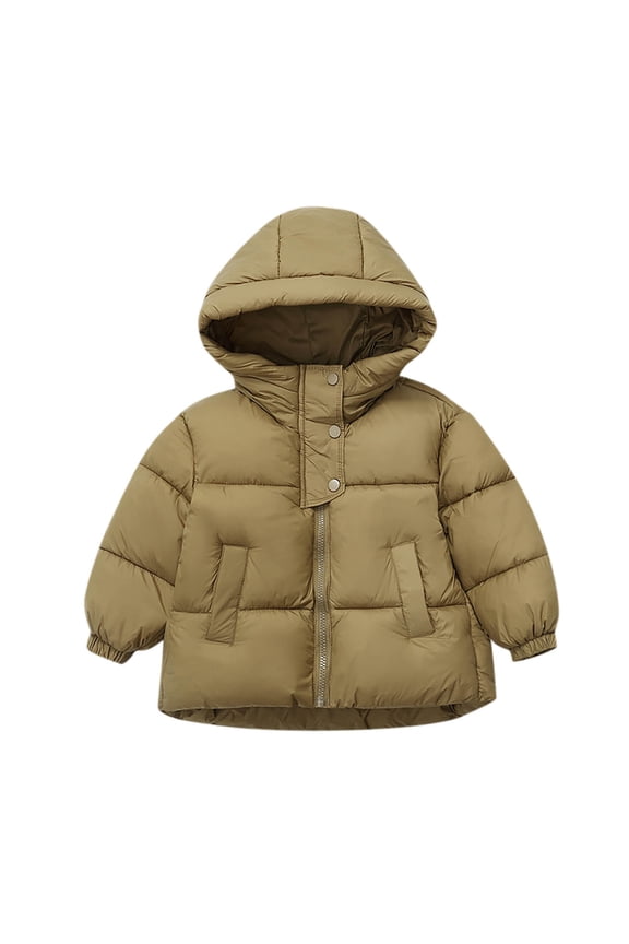 Winter Jackets for Kids,Fleece Jacket Boys and Girls,Children's Winter Solid Color Casual Sports Warm and Thick Hooded Jackett Top For Kids